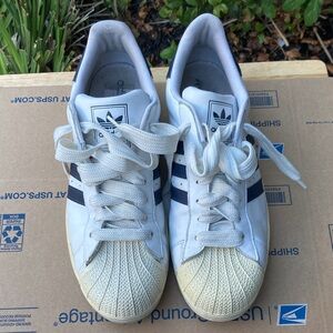 Men’s Adidas White and Blue Classic Stan Smith Sneakers size 13